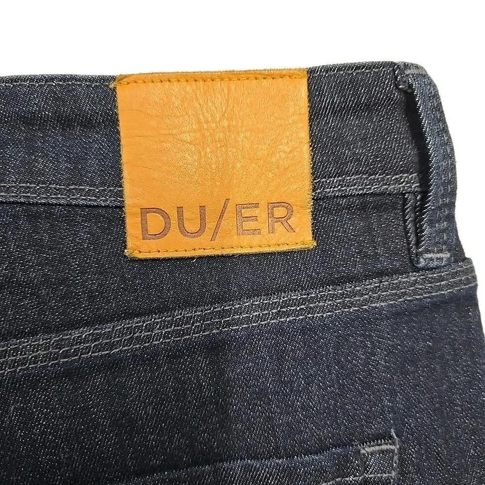 DUER Jeans Mens 33x32 L2X Slim Fit Dark Indigo Performance Denim Antibacterial